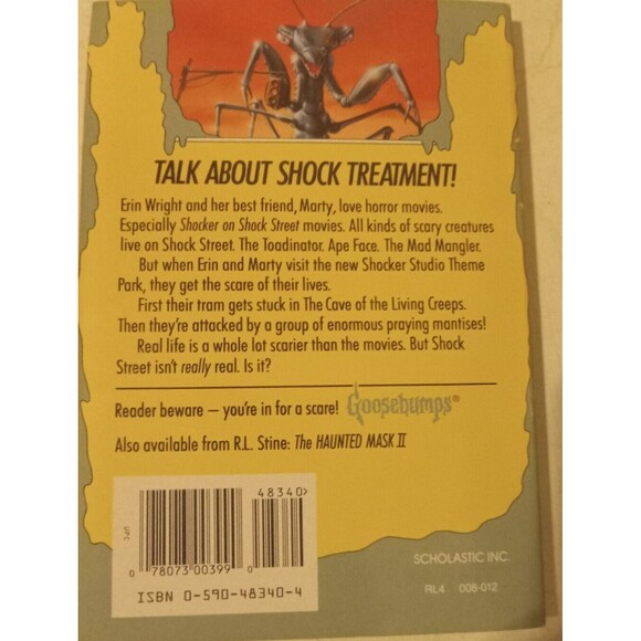 R.L. Stine's Goosebumps Book #35 A Shocker On Shock Street Preowned - Picture 2 of 8
